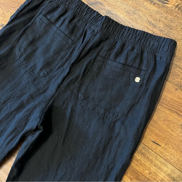 LILLY PULITZER Deri Black Linen Palazzo Pants L XL NWT - Picture 4 of 9